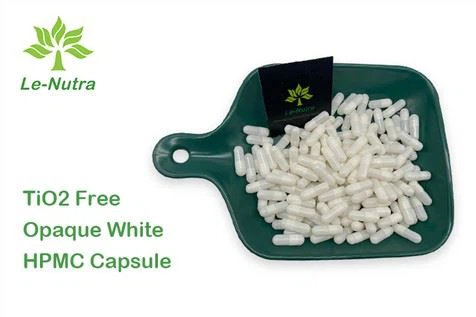 Cápsula HPMC libre de TiO2 blanca